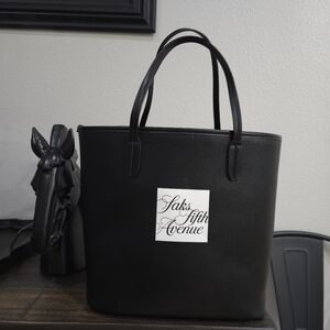 Saks Fifth Avenue Classic Black Tote